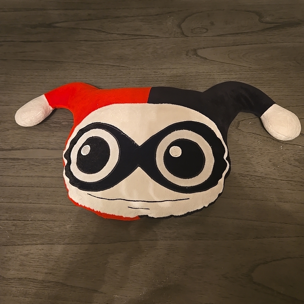 DC Comics Harley Quinn Plush Pillow - Red, Black, White